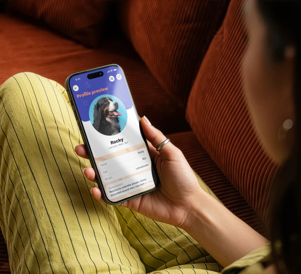 Setting up a pet profile in the identi app